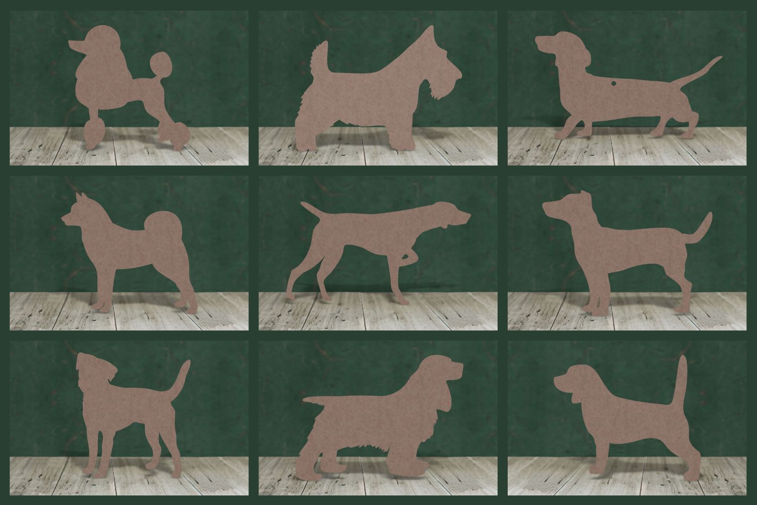 Dog shapes - 2mm MDF