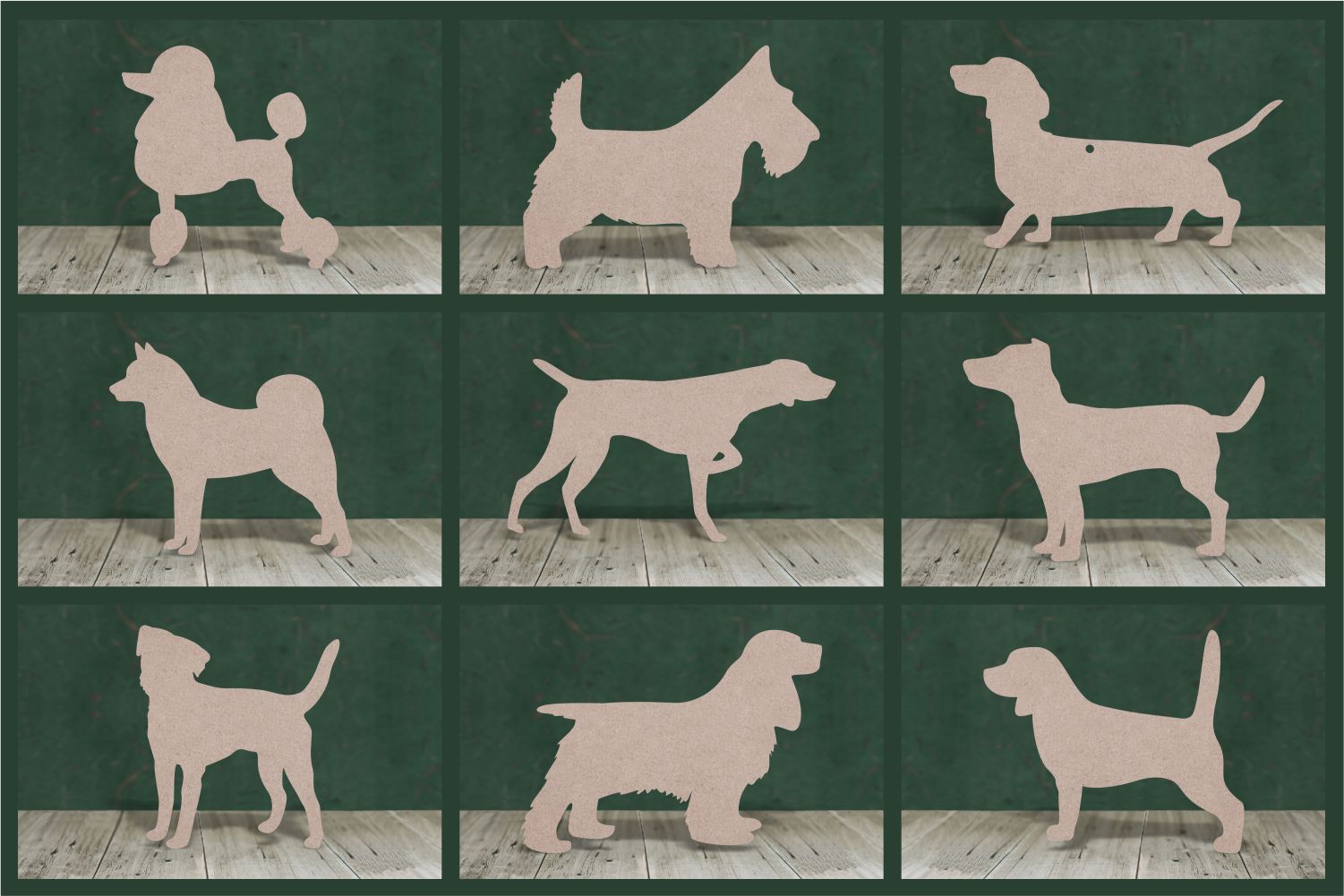 Dog shapes - 3mm thick MDF