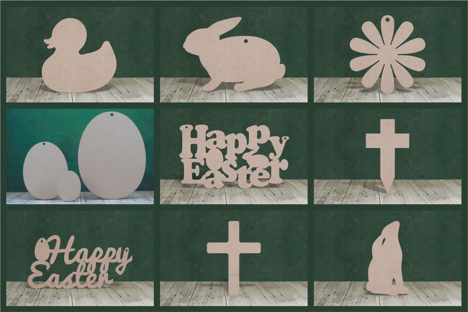 Easter wooden shapes - 3mm MDF