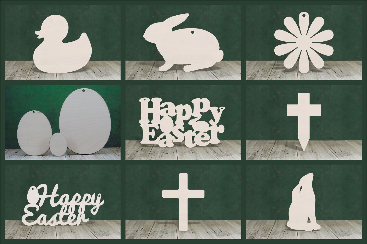 Easter wooden shapes - 4mm thick Plywood