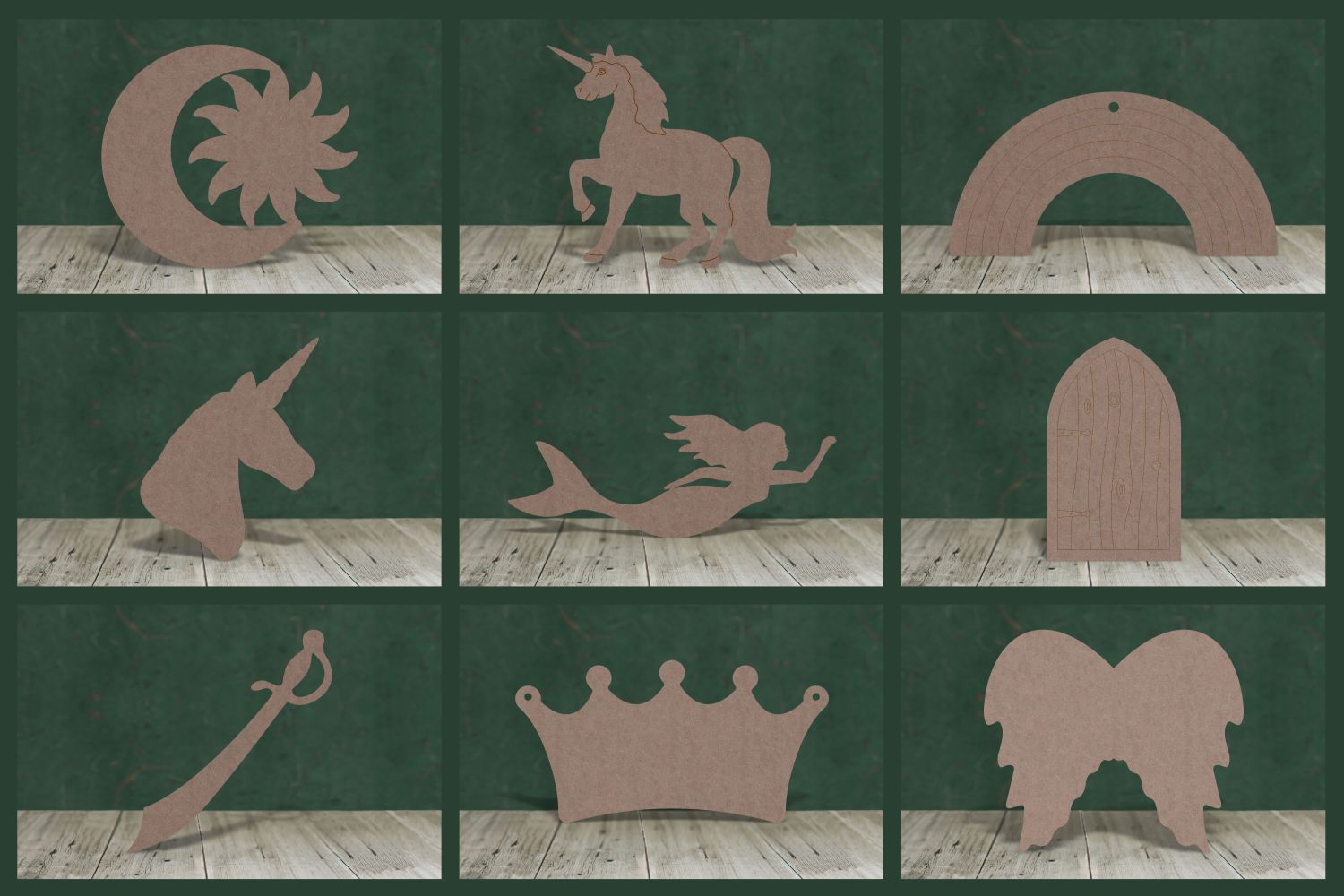 Fantasy and fairytale craft shapes - 2mm MDF