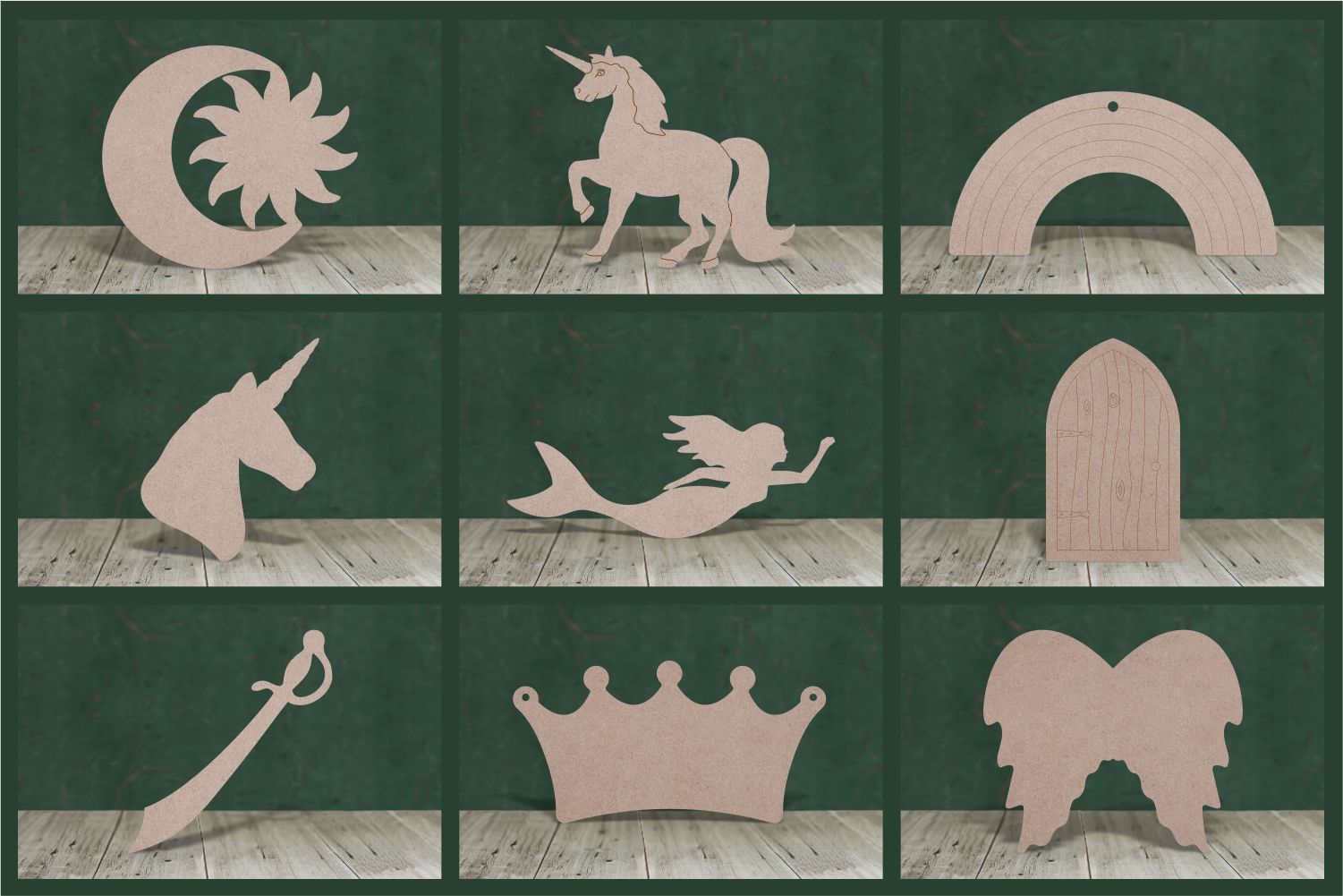 Fantasy and fairytale craft shapes - 3mm MDF