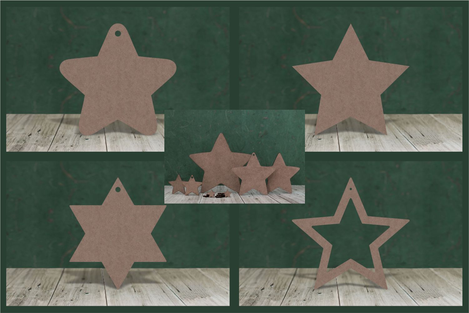 MDF star shapes - 2mm MDF