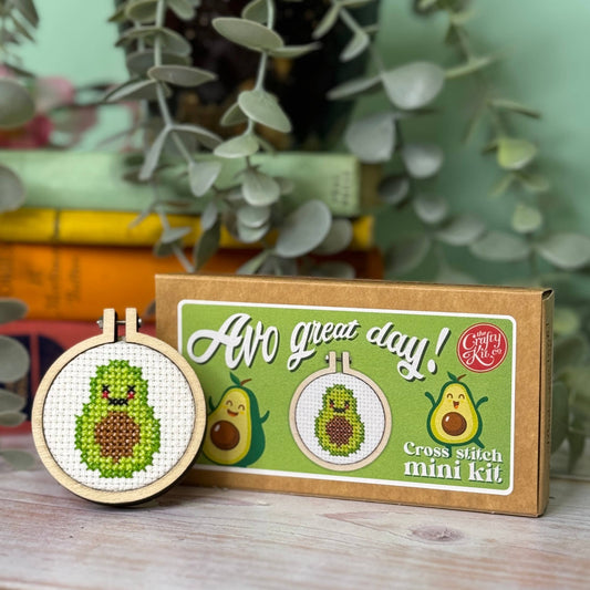 'Avo Great Day!' Mini Matchbox Cross Stitch Kit