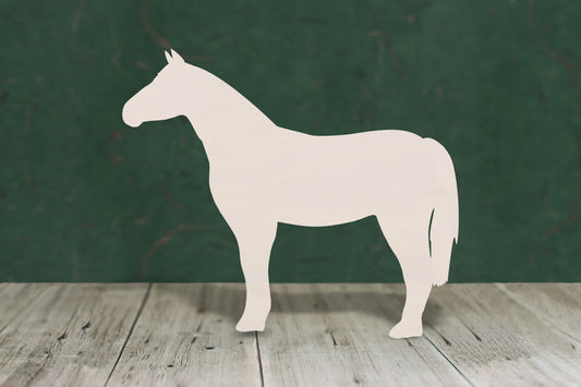 Horse standing wooden craft cut out - plywood