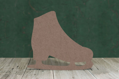 Laser cut, blank wooden Ice-Skate shape for craft