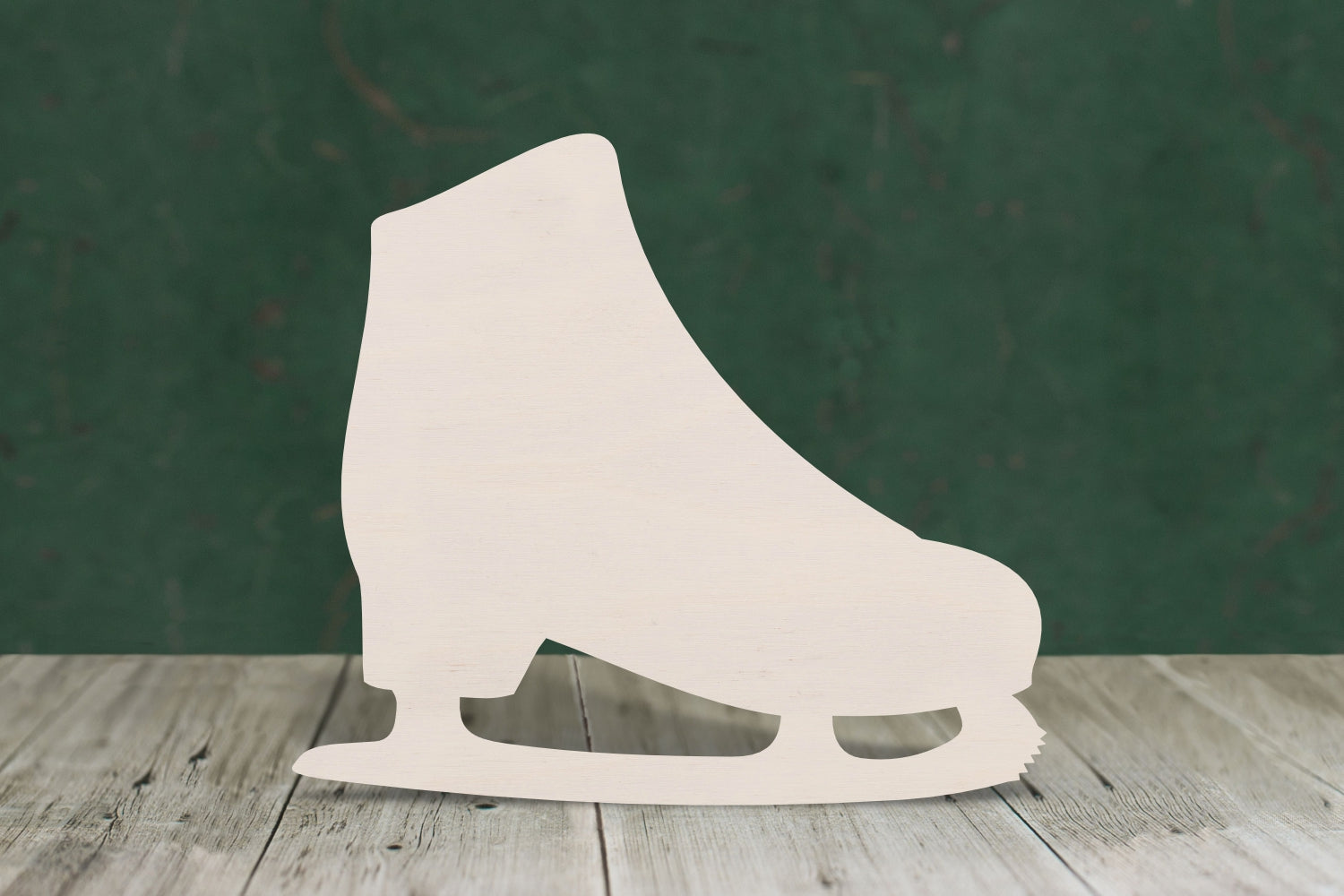 laser cut blank wooden Ice-Skate shape for craft