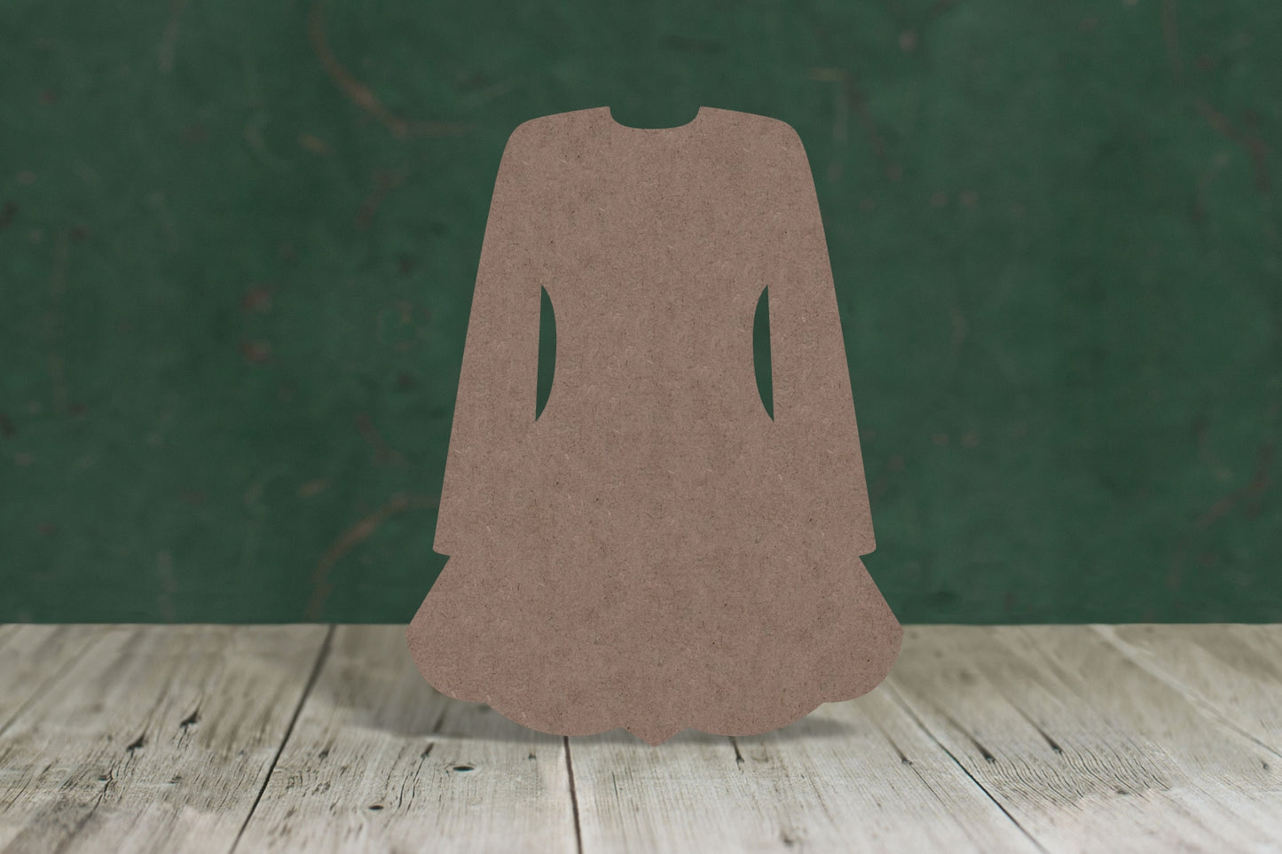 Laser cut, blank wooden Irish dress shape for craft