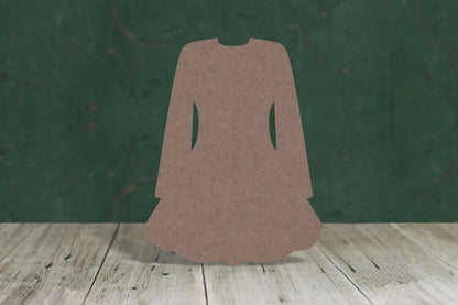 Laser cut, blank wooden Irish dress shape for craft