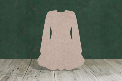 Laser cut, blank wooden Irish dress shape for craft