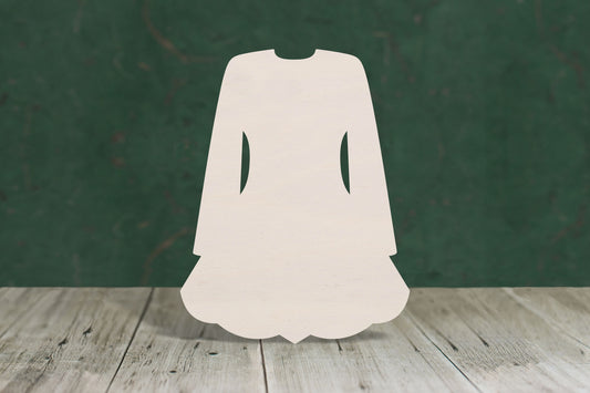 laser cut blank wooden Irish dress shape for craft