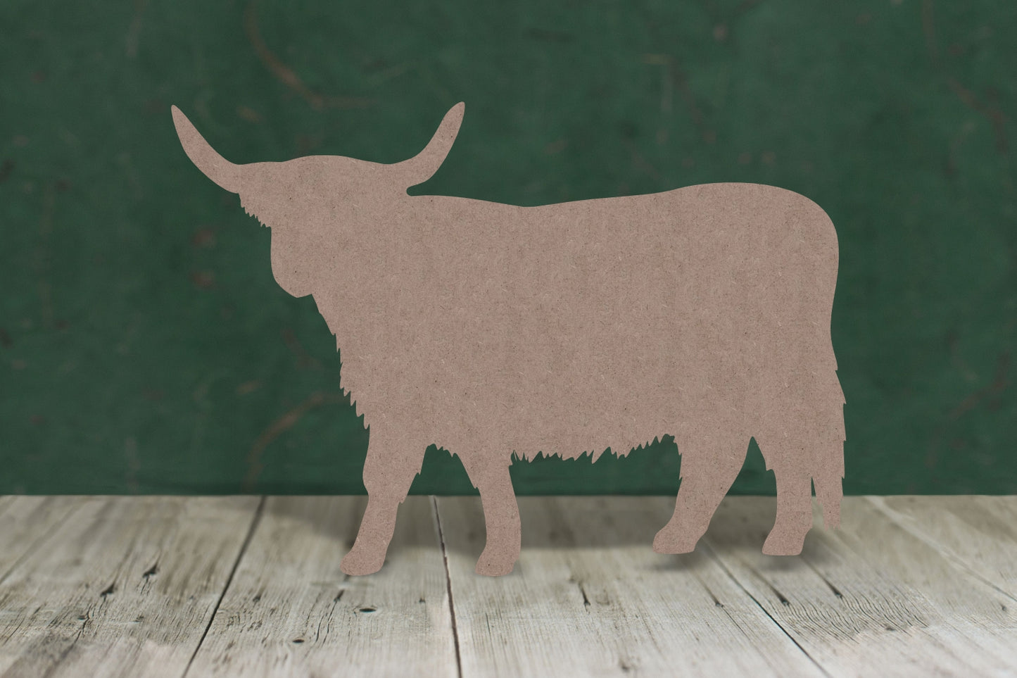 Scottish highland cow full side view - 2mm thick MDF