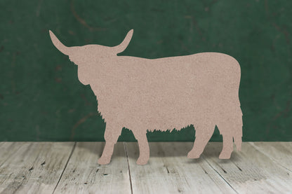 Scottish highland cow full side view - 3mm thick MDF