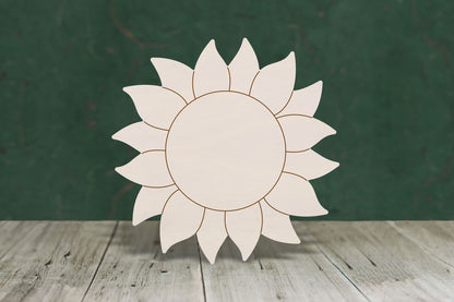 Flower sunflower wooden craft cut out - plywood