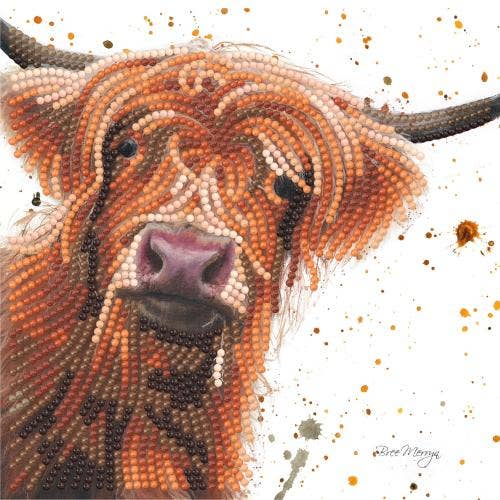 Bree Merry Diamond Art Card Kit - Betsy - Highland cow