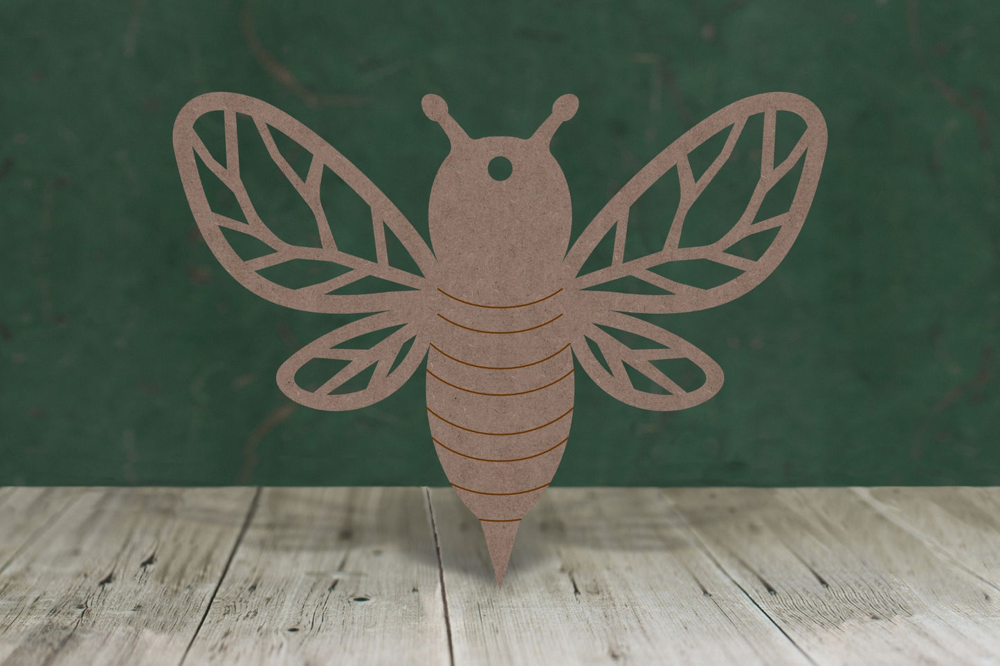 Bee with cutouts - wooden craft cut-out - 2mm MDF