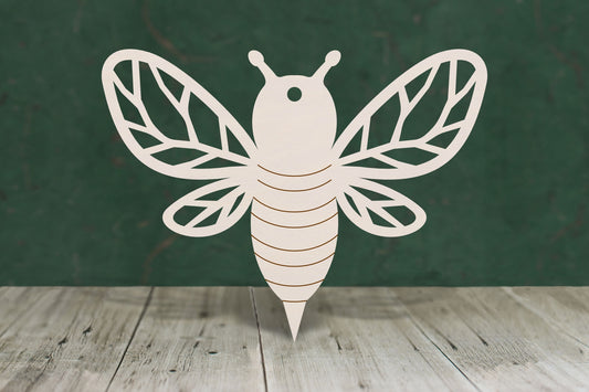 Bee with cutouts wooden craft cut out - plywood