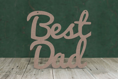 Best Dad script - wooden craft blank - 2mm MDF