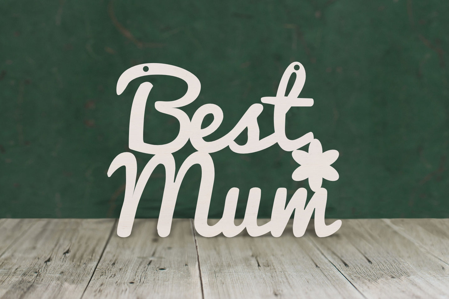 Best Mum Script - wooden craft shape - 4mm Plywood