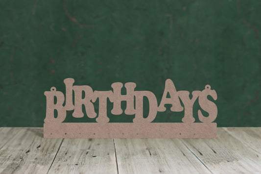 Birthdays calendar - wooden craft cut-out - 2mm MDF