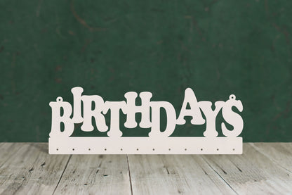 Birthdays calendar - wooden craft cut-out - 4mm Plywood