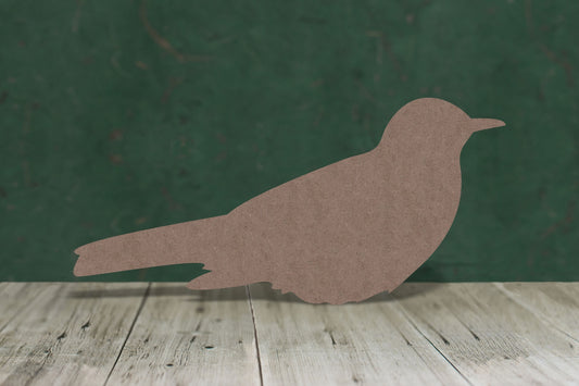 Blackbird no legs - wooden craft shape - 2mm MDF