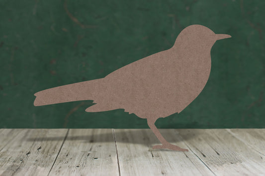 blackbird with legs - wooden craft blank - 2mm MDF