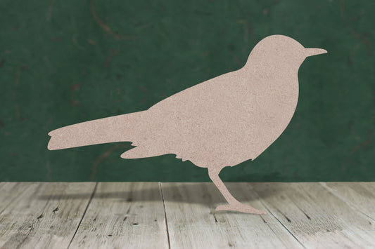 blackbird with legs - wooden craft blank - 3mm MDF