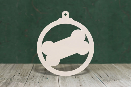 Bone bauble wooden craft cut out - plywood