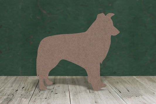 Border collie - wooden craft cut-out - 2mm MDF