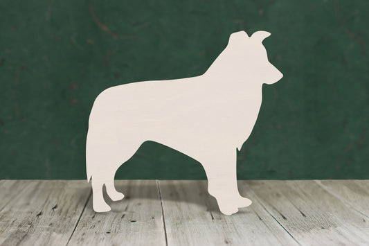 Border collie wooden craft cut out - plywood