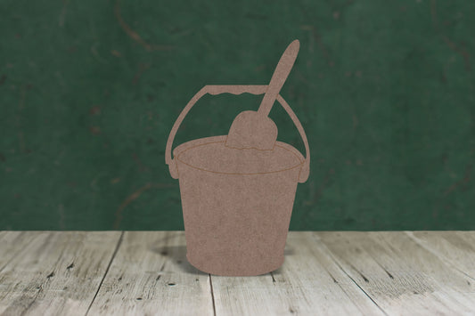 Bucket and spade - wooden craft blank - 2mm MDF