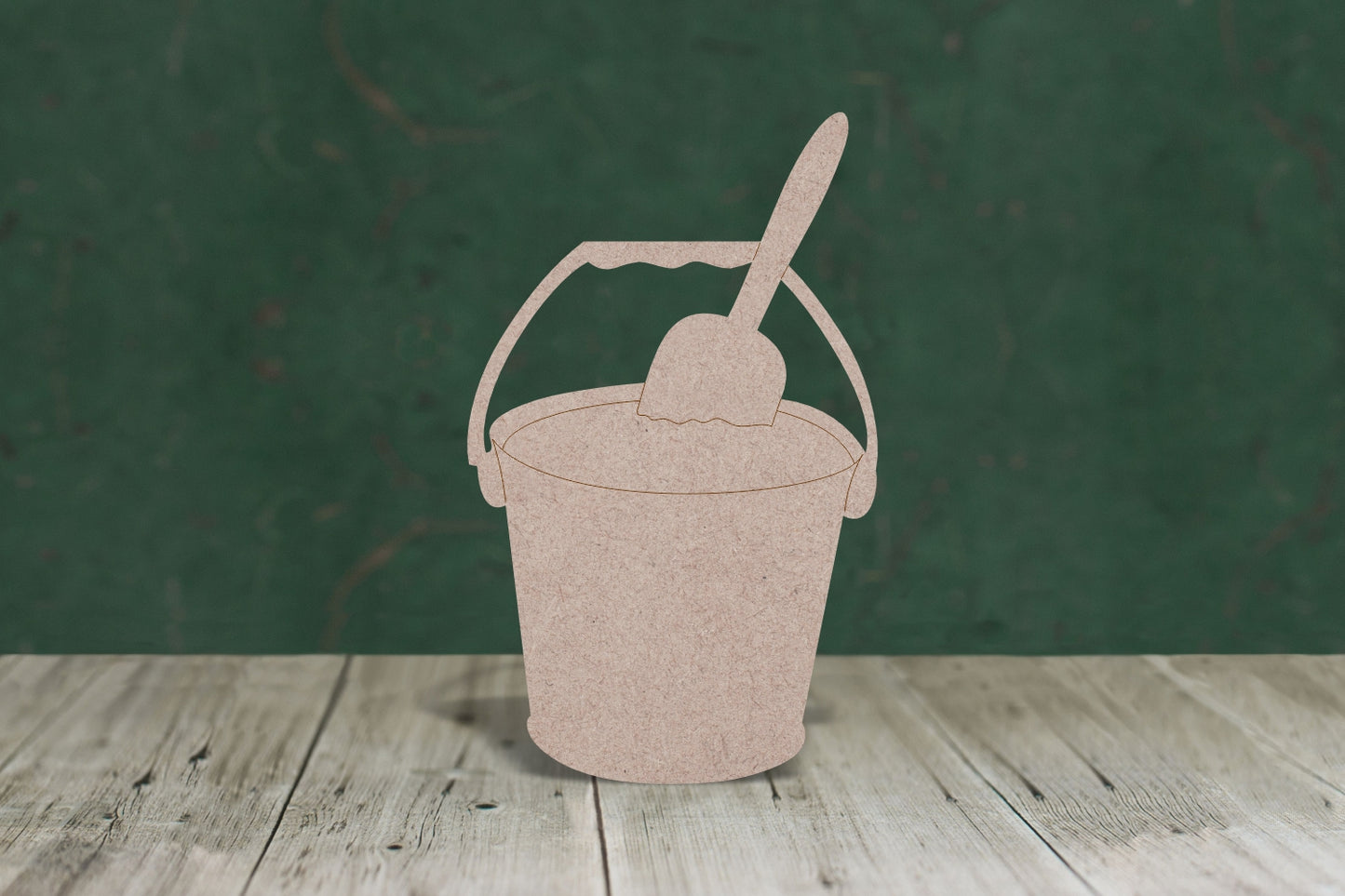 Bucket and spade - wooden craft shape - 3mm MDF