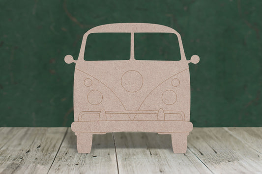 Camper front view etched - wooden craft shape - 3mm MDF