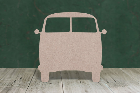 Camper front view - wooden craft blank - 3mm MDF