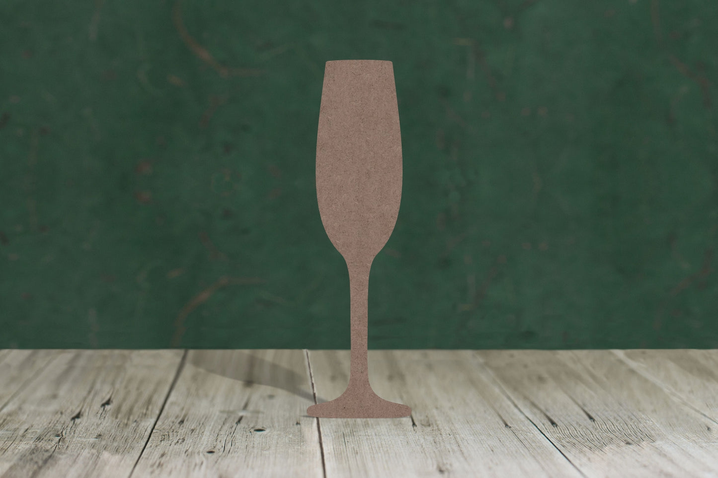 Champagne glass - wooden craft cut-out - 2mm MDF