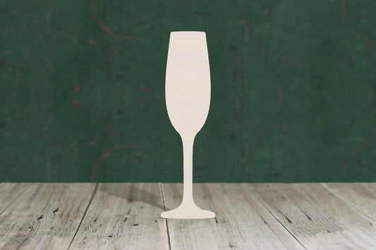 Champagne glass wooden craft shape - plywood