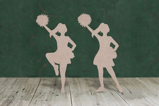 Cheerleader - wooden craft cut-out - 3mm MDF