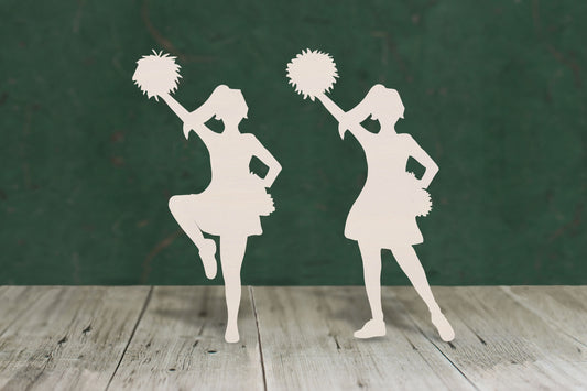 Cheerleader wooden craft cut out - plywood