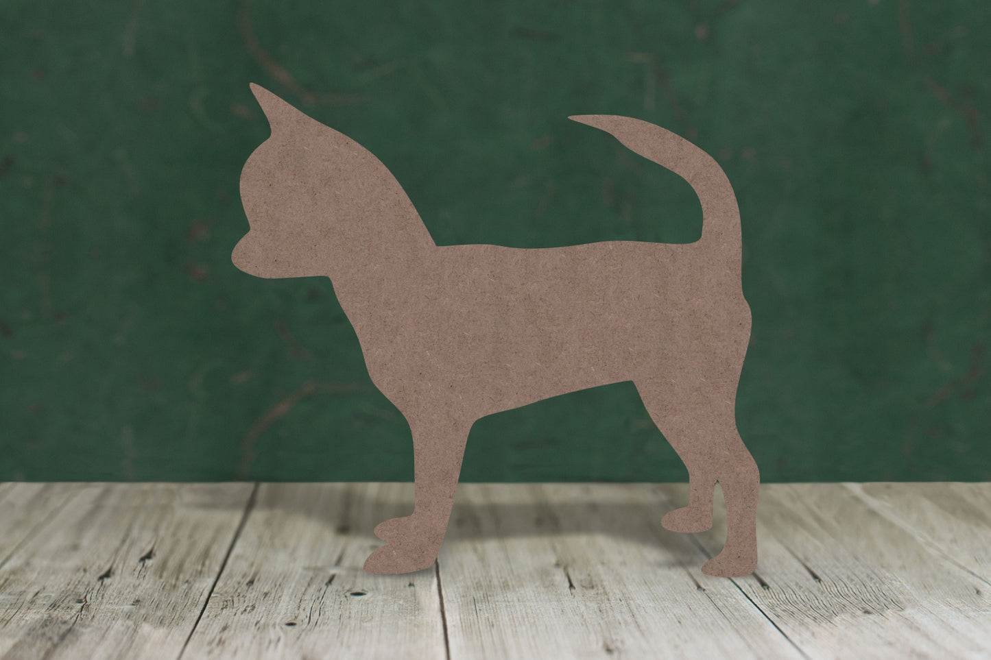 Chihuahua 1 with face to front - wooden craft blank - 2mm MDF