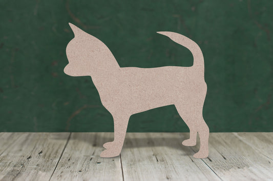 Chihuahua 1 with face to front - wooden craft shape - 3mm MDF