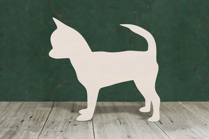 Chihuahua 1 with face to front wooden craft blank - plywood