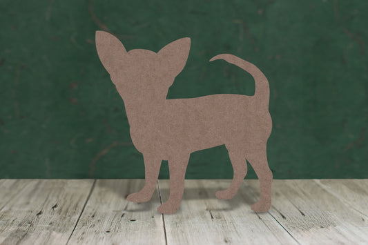 Chihuahua 2 with face to side - wooden craft shape - 2mm MDF