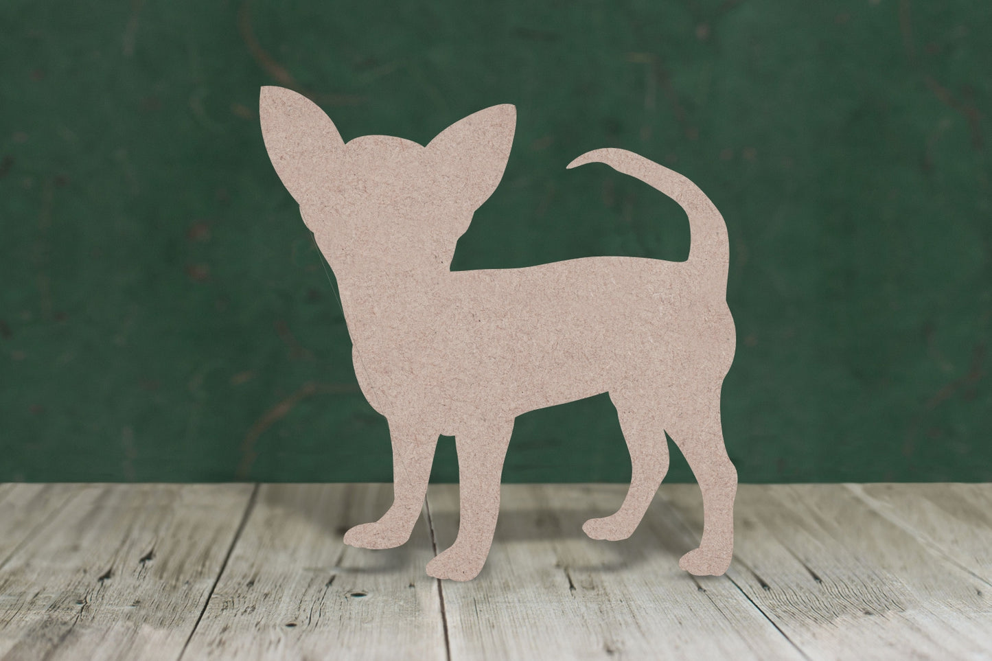 Chihuahua 2 with face to side - wooden craft shape - 3mm MDF