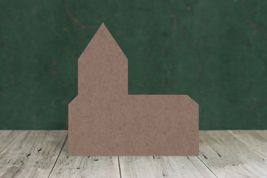 Church 1 pointed - wooden craft shape - 2mm MDF