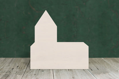 Church 1 pointed wooden craft cut out - plywood