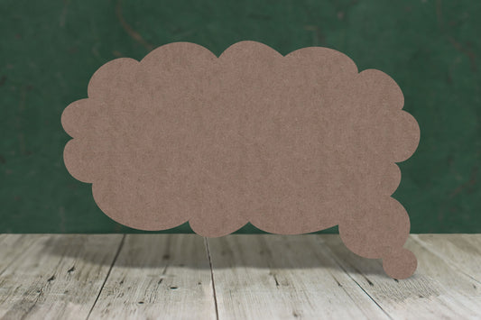 Cloud 4 speech bubble - wooden craft blank - 2mm MDF