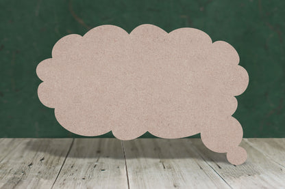 Cloud 4 speech bubble - wooden craft cut-out - 3mm MDF