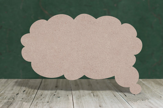 Cloud 4 speech bubble - wooden craft cut-out - 3mm MDF