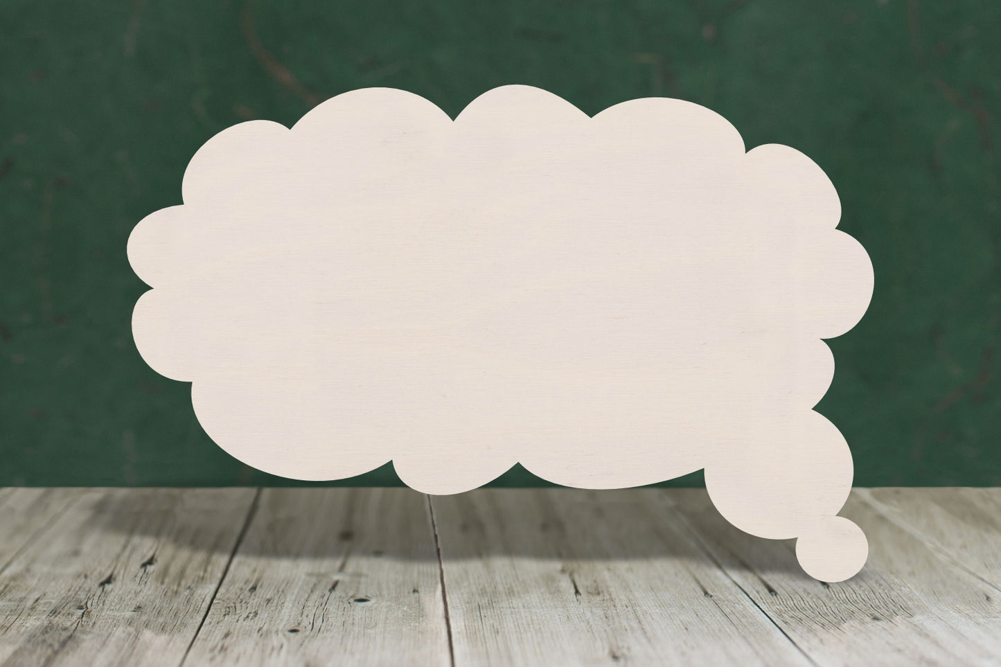 Cloud 4 speech bubble wooden craft shape - plywood